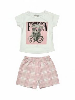 Carter's Kids Fashionista Elephant Matching Set - White and Pink
